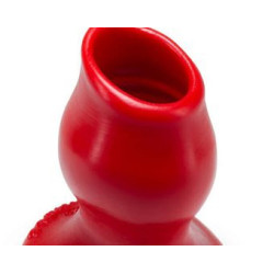 Oxballs Plug Tunnel Pig-Hole rouge Large - 9 x 7 cm